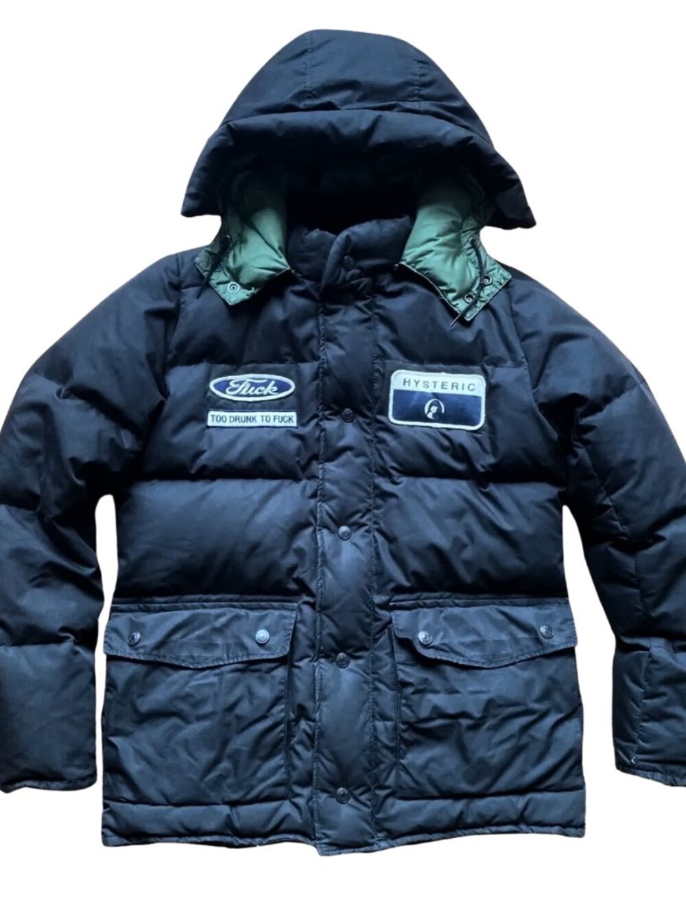 Hysteric Glamour Too Dr*nk To F*ck Parka Jacket Mens Small
